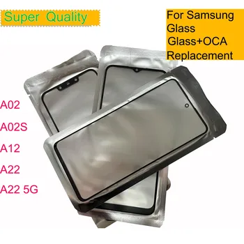 10 бр./лот за Samsung Galaxy А02 A02S A12 A22 5G и 4G, сензорен панел, на предното външно стъкло, LCD обектив с ОСА