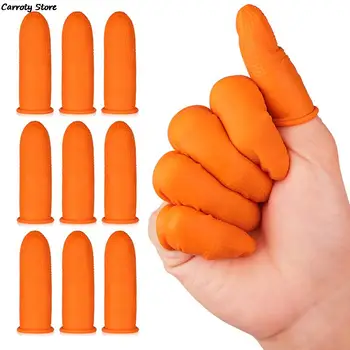 100 бр. подложки за пръсти от портокал, естествен каучуково латекс, нескользящий калъф за пръсти, защита за пръстите, промишлени ръкавици, инструменти за дизайн на ноктите