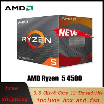 100% чисто Нов AMD Ryzen 5 4500 R5 4500 С предавателна 3.6 Ghz процесор 6-Ядрени 12-Стрийминг 100-000000644 65 W PCIe 3.0 Е Жак AM4 С Вентилатор