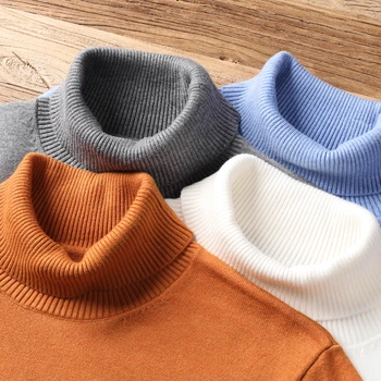 2022 Новият есенно-зимния мъжки топъл пуловер с висока воротом, модерен случайни удобен пуловер, дебел пуловер, мъжки марка
