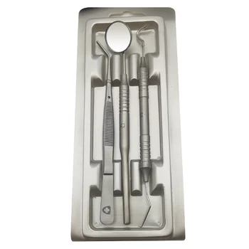 3шт Зубное Огледало За Устата Пинсети От Неръждаема Стомана Лакът Сонда Зъболекарски Инструмент за Почистване на Зъби Избелване на Набор от Стоматологични Инструменти