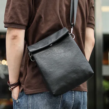 AETOO Оригинален дизайн sense нишевая мъжки чанти senior sense кожена мъжка чанта за пътуване и почивка е лесна чанта през рамо c