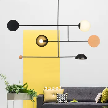 Astro Mobile light, креативна полилей E14, led геометрична полилей, трапезария, спалня, домашна италианска дизайнерска лампа