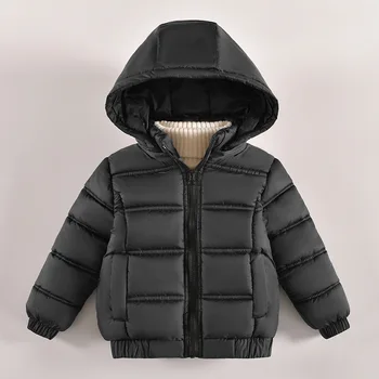LZH 2023, ново зимно яке за момичета, детски дрехи с дълъг ръкав и памучна подплата, с качулка, водене жив топлина, плюс велюровое палто
