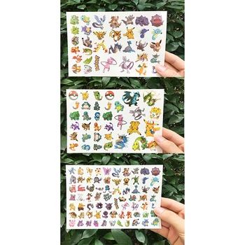 Аниме етикети с татуировка pokemon Пикачу, статуетка костенурките Джени, мультяшная играчки, подаръци за деца