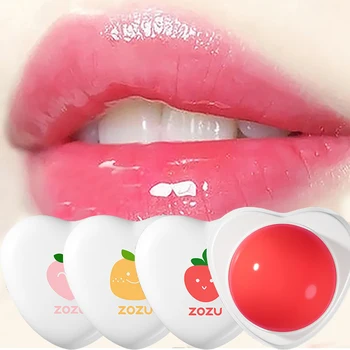 Балсам за устни с плодов вкус, естествен овлажняващ вазелин, което предотвратява напукване, клубнично-праскова балсам за устни, основа за червило, корейската козметика