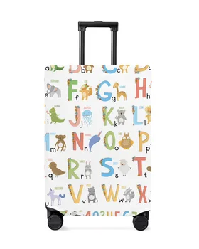 Детски азбука Животни Пътна чанта за багаж Еластичен калъф за багаж калъф за куфара прахоустойчив, калъф, аксесоари за пътуване