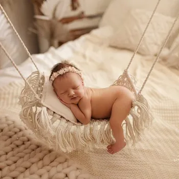 Детски хамак, кошче за новородени, реквизит за снимки, одеяло от ресни в нов стил за детска фотосесия