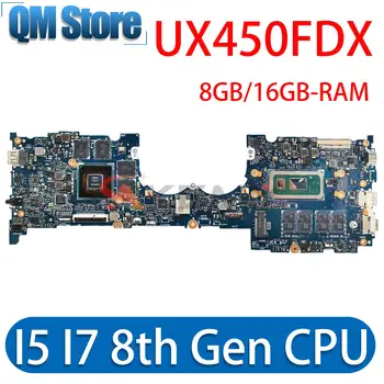 Дънна платка за ASUS Zenbook Pro 14 UX480 UX450FD UX450FDX UX450FDA UX450F дънна Платка на лаптоп I5-8265U I7-8565U GTX1050 8G/16G-RAM