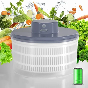 Електрическа машина за пресоване на салата-сушилня за зеленчуци и салата-латука, акумулаторна чрез USB, бързосъхнеща машина за пресоване на плодовете-латука