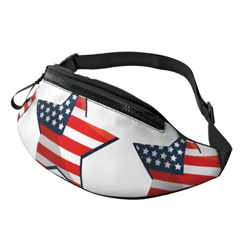 Звездата на САЩ, поясная чанта през рамо, поясная чанта с цип, поясная чанта, подаръци за спортен фестивал, обучение, пътуване, бягане, ежедневни