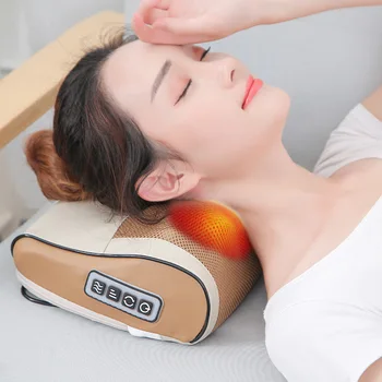 Инфрачервено загряване на врата, раменете, гърба, тялото, електрическа масажна възглавница, устройството Шиацу, масажор за здравето на шийката на матката, релаксация