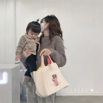Корейската стеганая чанта за майките, детски чанти за памперси, мультяшные цветни торбички за памперси, чанта за майката, чанта за бременни, пътни чанти за съхранение на колички