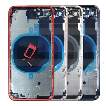 Корпуса на мобилни телефони, Калъф за iPhone 8 с задно стъкло и средата на ринга с камера и подмяна на задното стъкло за iPhone 8 2017