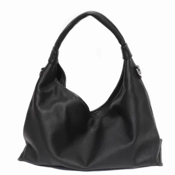 Луксозна дамска чанта-скитник от естествена кожа, голям голям ежедневна чанта-тоут от мека телешка кожа, ежедневни пазарска чанта през рамо