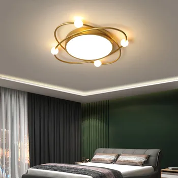 Модерен led небесен фенер, творчески тавана лампа в скандинавски стил, led лампа с дистанционно управление, лесна дизайнерски учебна лампа, стъклена таванна лампа