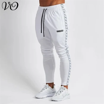 Мъжки дрехи Мъжки спортни панталони за джогинг Спортни панталони за фитнес памучни ежедневни панталони с бродерия, панталони за тренировки във фитнеса