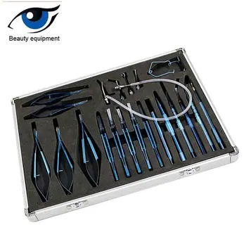 Набор от офталмологични микрохирургических инструменти 21 комплект набор от микрохирургических инструменти от неръждаема стомана и титанова сплав