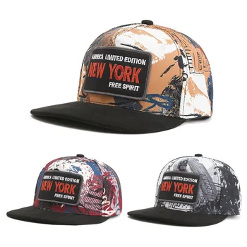 Ню Йоркские шапки в стил хип-хоп с бродерия, мъжки градинска мода готина шапка с плоска периферия за мъже