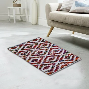 Подложка от 100% естествен памук, 2x3 фута, килим, ръчно изработени, подложка за пода, индийски килим