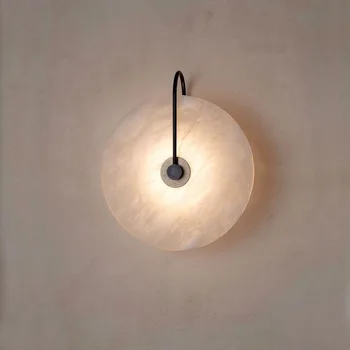 Постмодернистский фон за дневната, мрамор, с монтиран на стената лампа, на фона лампа за коридора, нощно шкафче за спалня, декоративен стенен светлини, led