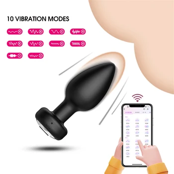 Секс играчки за Анален вибратор Bluetooth Анален накрайник Мъжки масажор на простатата приложение за Дистанционно управление на Жена мастурбатор секс-играчки за възрастни, мъже