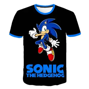 Тениска с изображение на Таралеж Sonic от аниме, Мъжки тениски с 3D принтом, Къс ръкав, Тениска в стил Харадзюку, Градинска Дрехи, Блузи Оверсайз